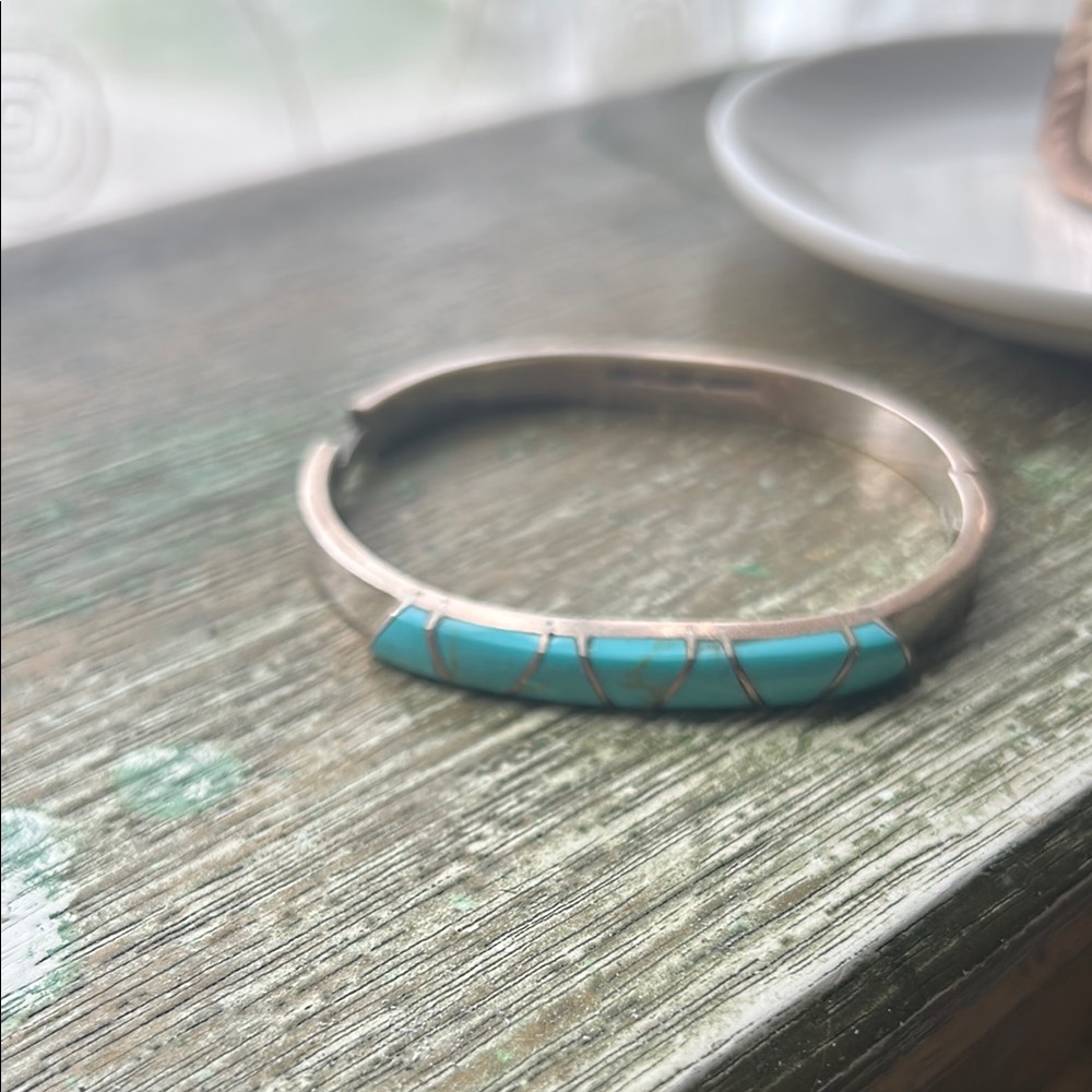 Blue and Silver Minimalist Bracelet